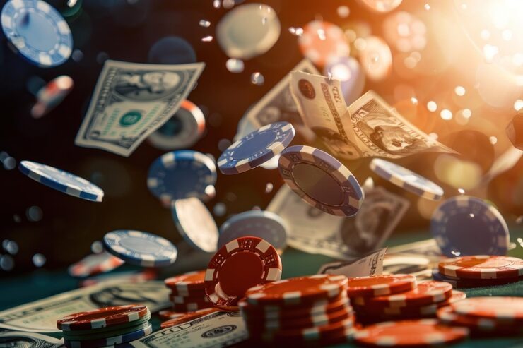 Lightning Baccarat betting interface on mobile showing multiplier and payout calculation
